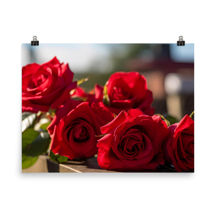 A Sea of Red Roses photo paper poster - Posterfy.AI