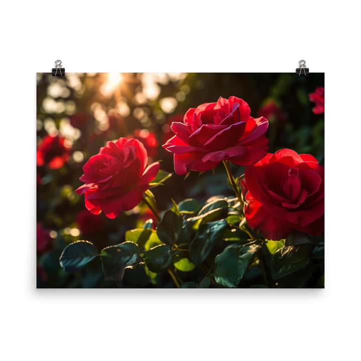 A Sea of Red Roses photo paper poster - Posterfy.AI