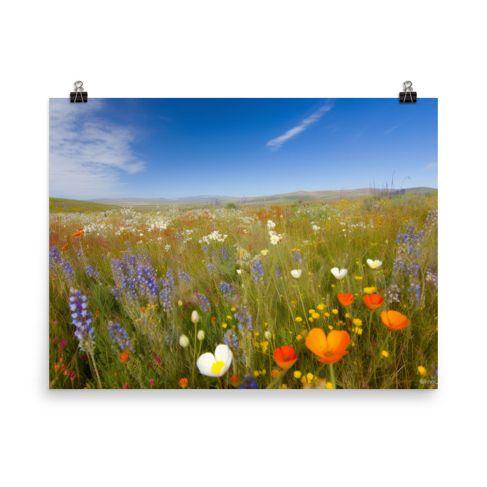 Wildflower Wonderland photo paper poster - Posterfy.AI