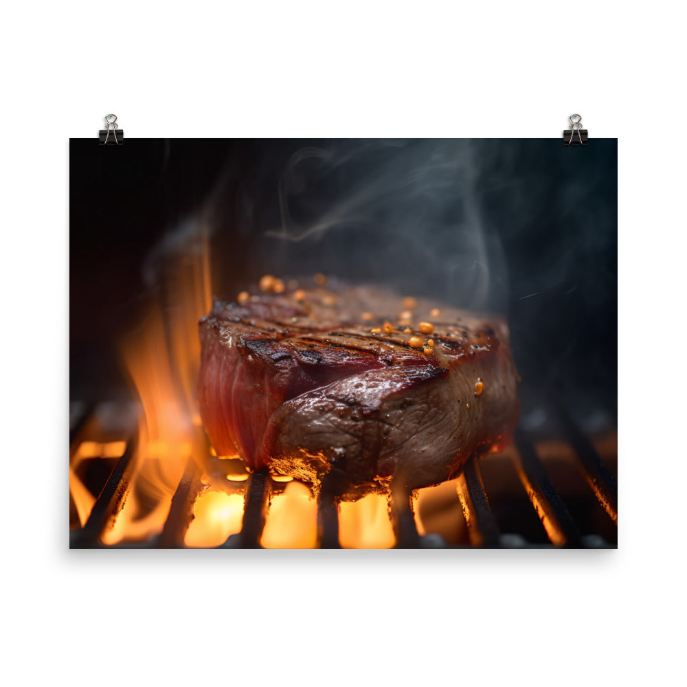 Sizzling Grill photo paper poster - Posterfy.AI