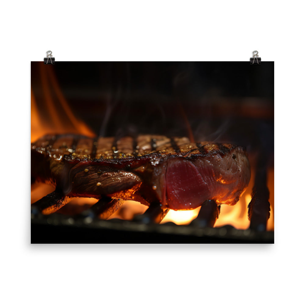 Sizzling Grill photo paper poster - Posterfy.AI