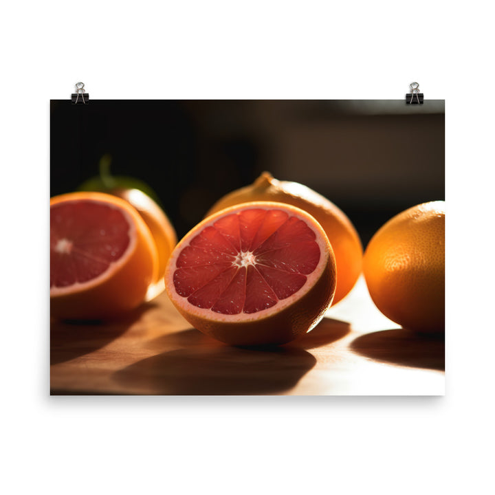 Pink Citrus Sunrise photo paper poster - Posterfy.AI