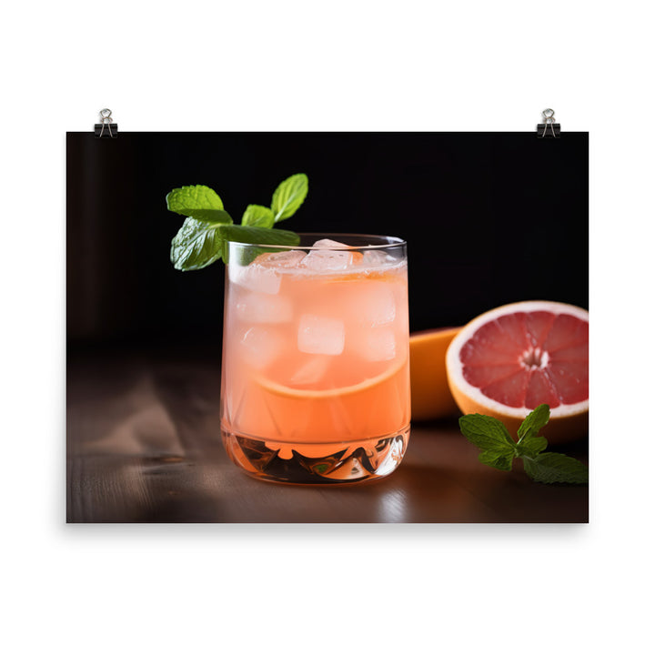 Grapefruit Mocktail photo paper poster - Posterfy.AI