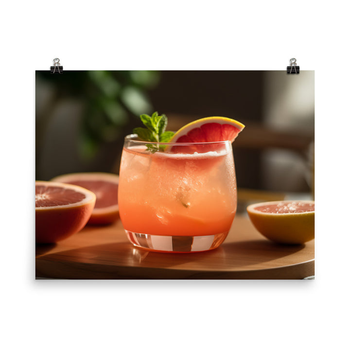 Grapefruit Mocktail photo paper poster - Posterfy.AI