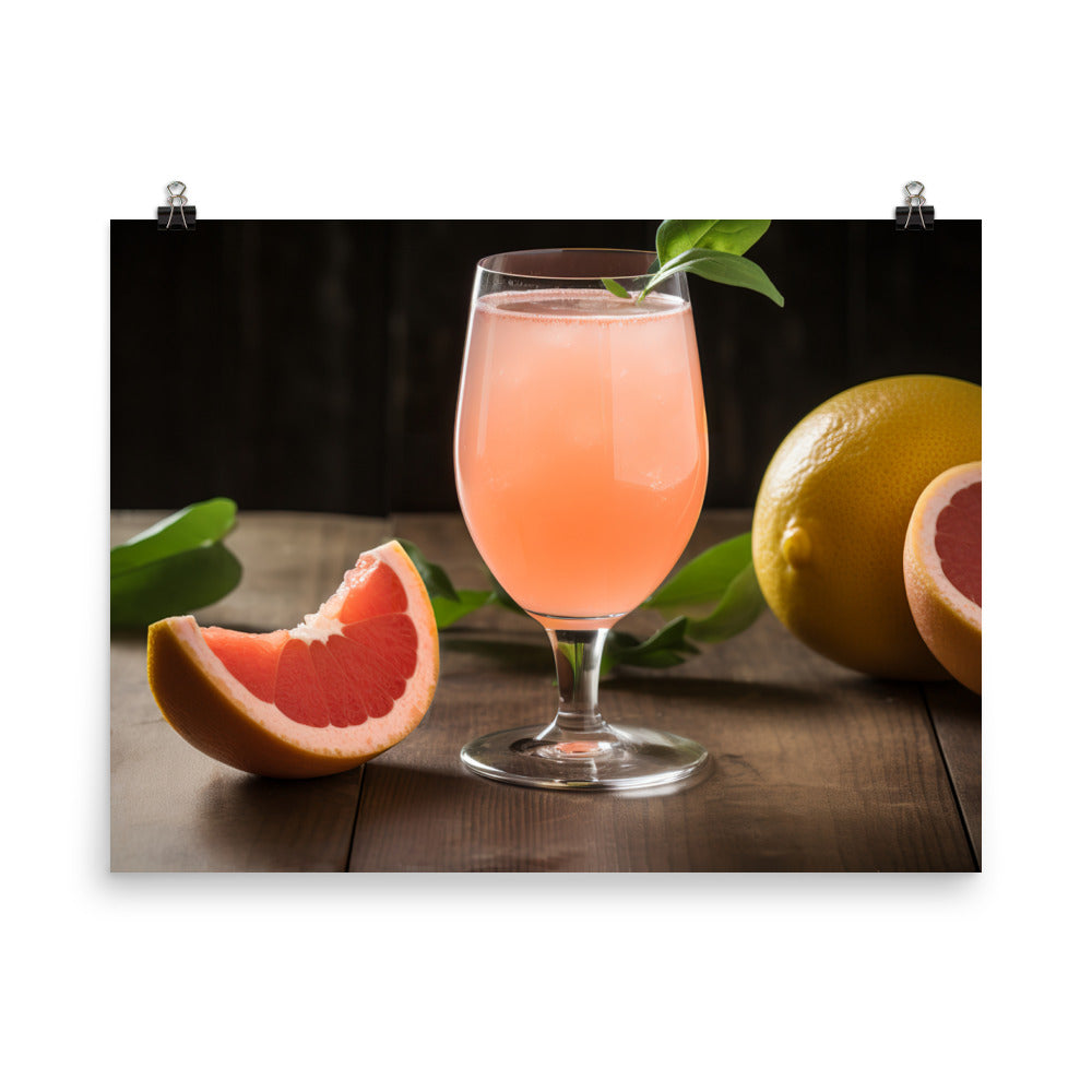 Grapefruit Mocktail photo paper poster - Posterfy.AI