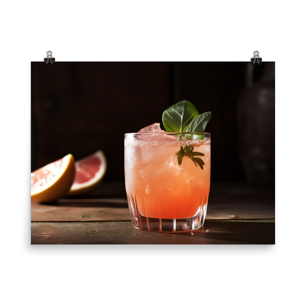 Grapefruit Mocktail photo paper poster - Posterfy.AI