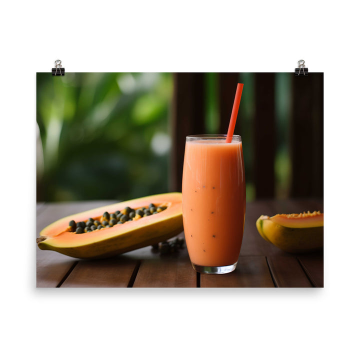 Papaya Smoothie photo paper poster - Posterfy.AI