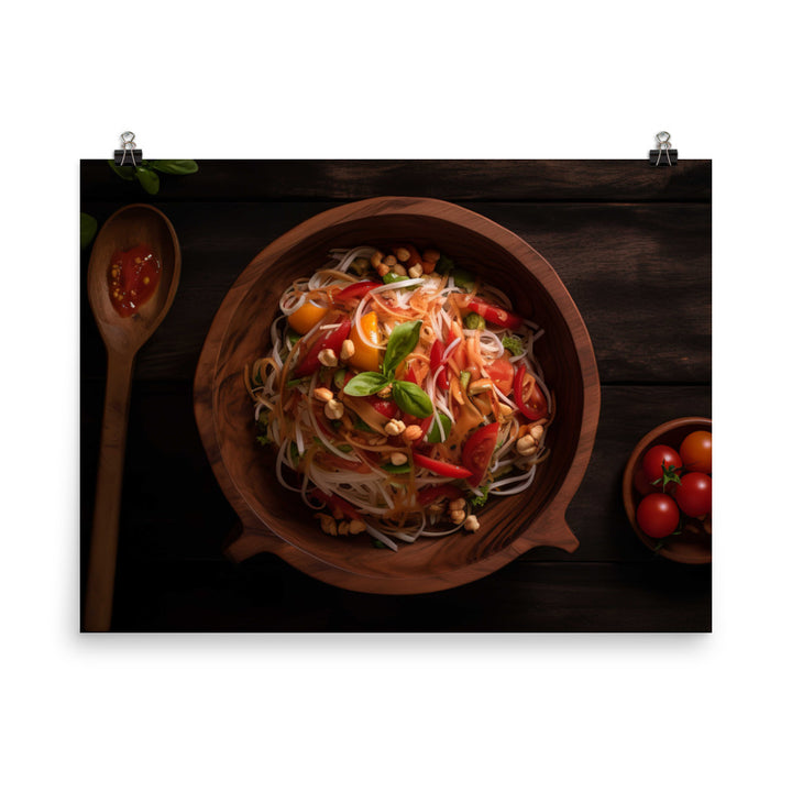 Papaya Salad photo paper poster - Posterfy.AI