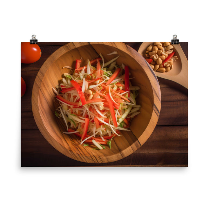 Papaya Salad photo paper poster - Posterfy.AI