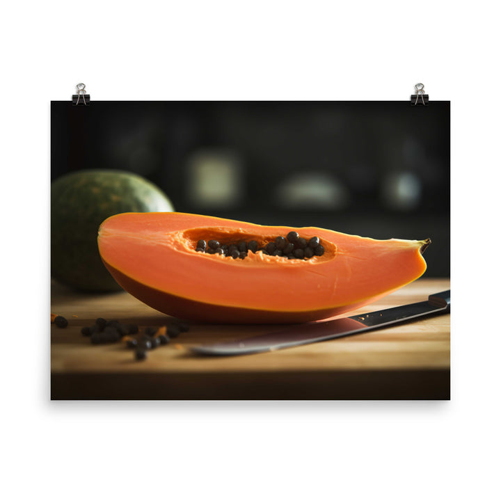 Exotic Papaya Delight photo paper poster - Posterfy.AI