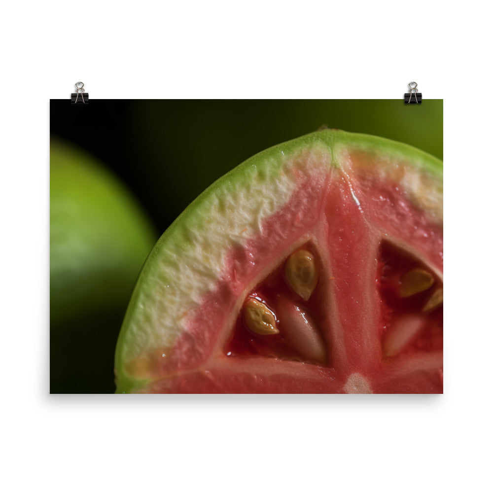 Juicy Guava Close-Up photo paper poster - Posterfy.AI