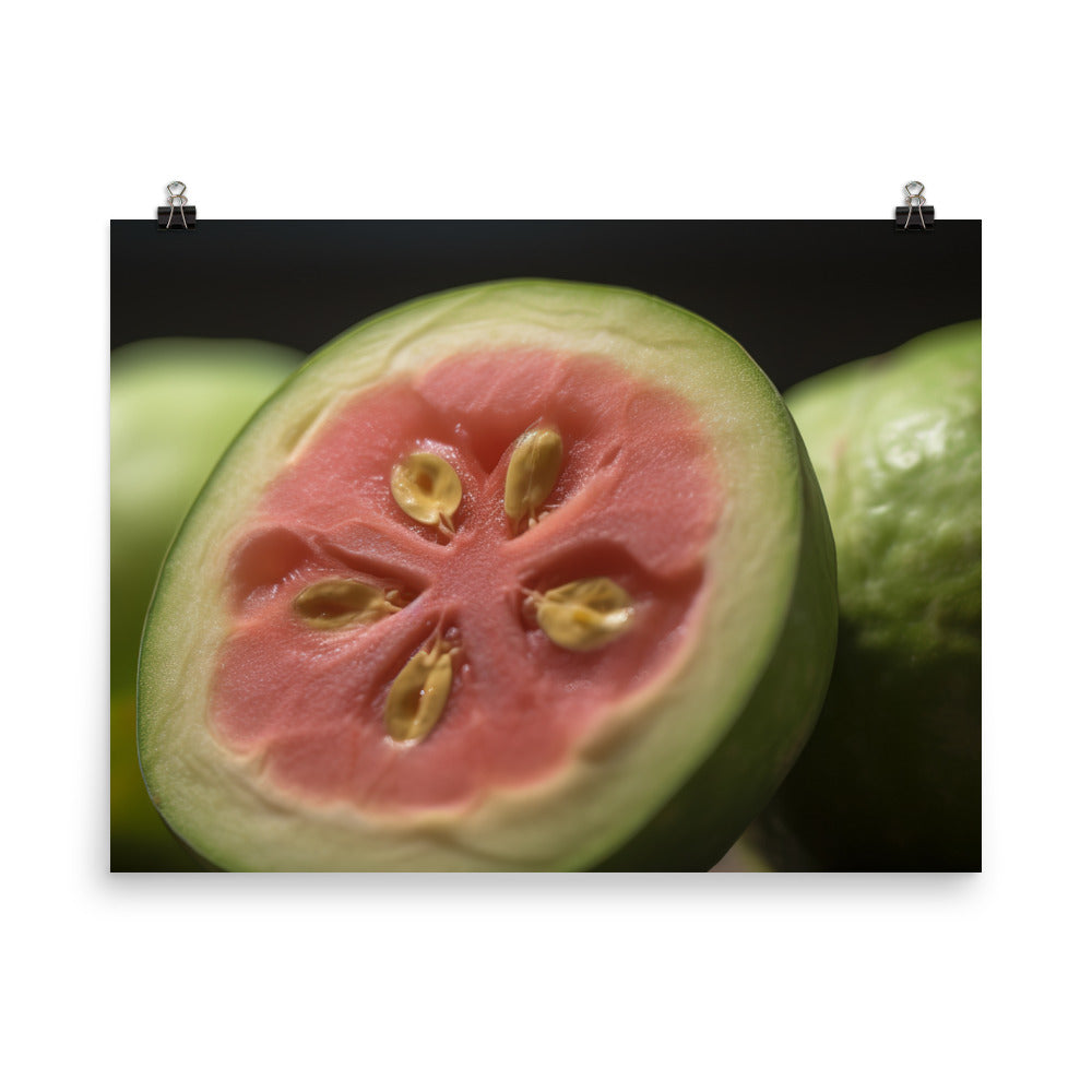 Juicy Guava Close-Up photo paper poster - Posterfy.AI