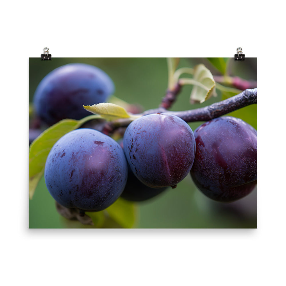 Plums on a Tree photo paper poster - Posterfy.AI