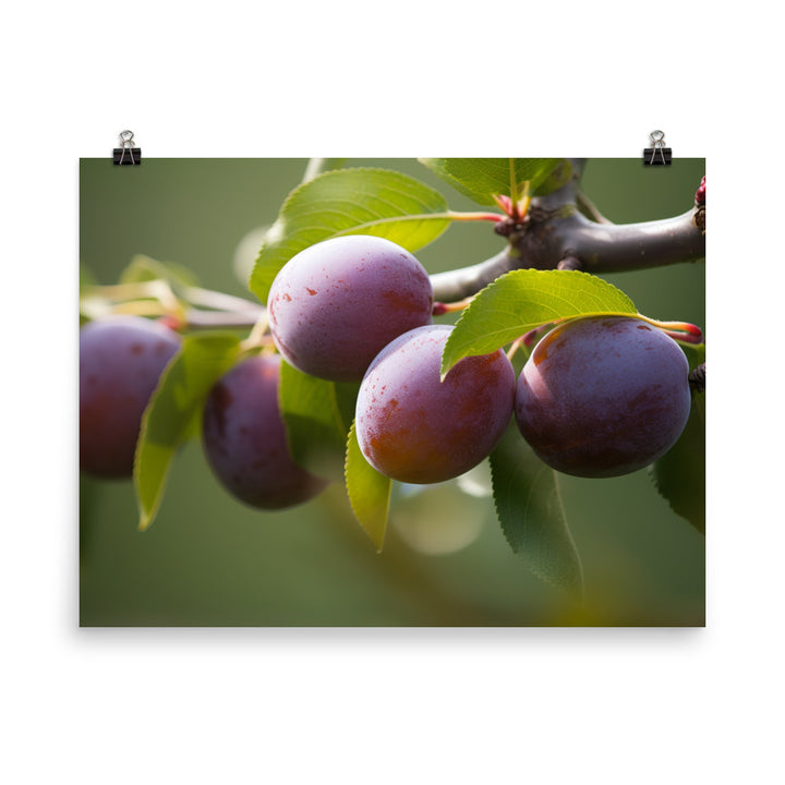 Plums on a Tree photo paper poster - Posterfy.AI