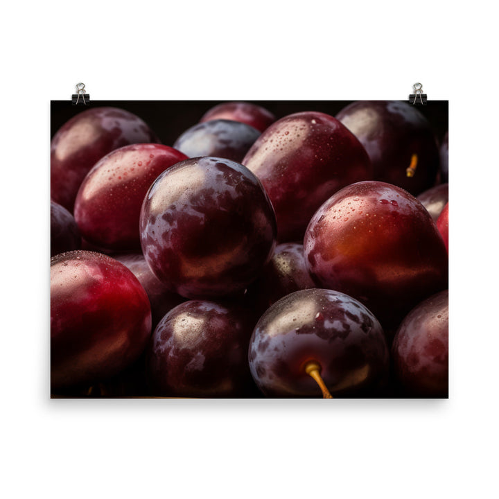 Juicy and Fresh Plums photo paper poster - Posterfy.AI