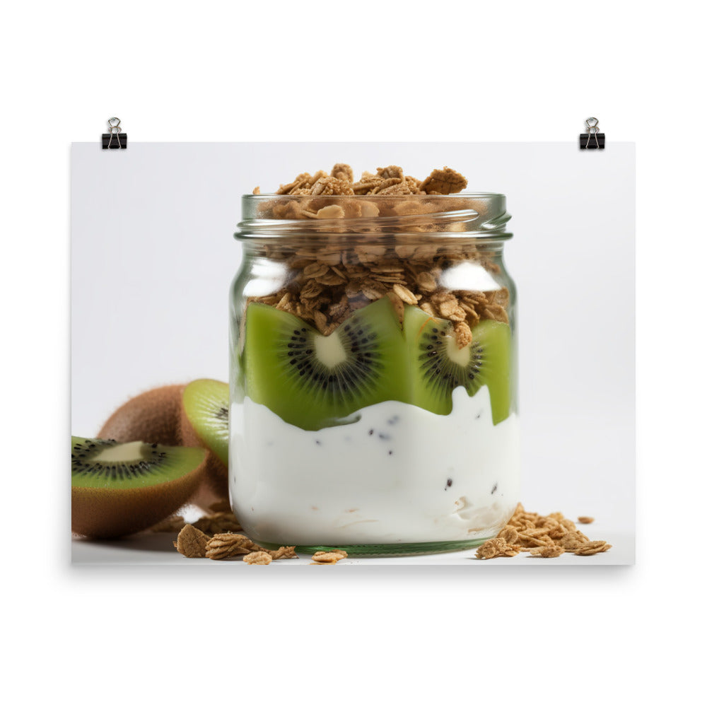 Kiwi Yogurt Parfait photo paper poster - Posterfy.AI