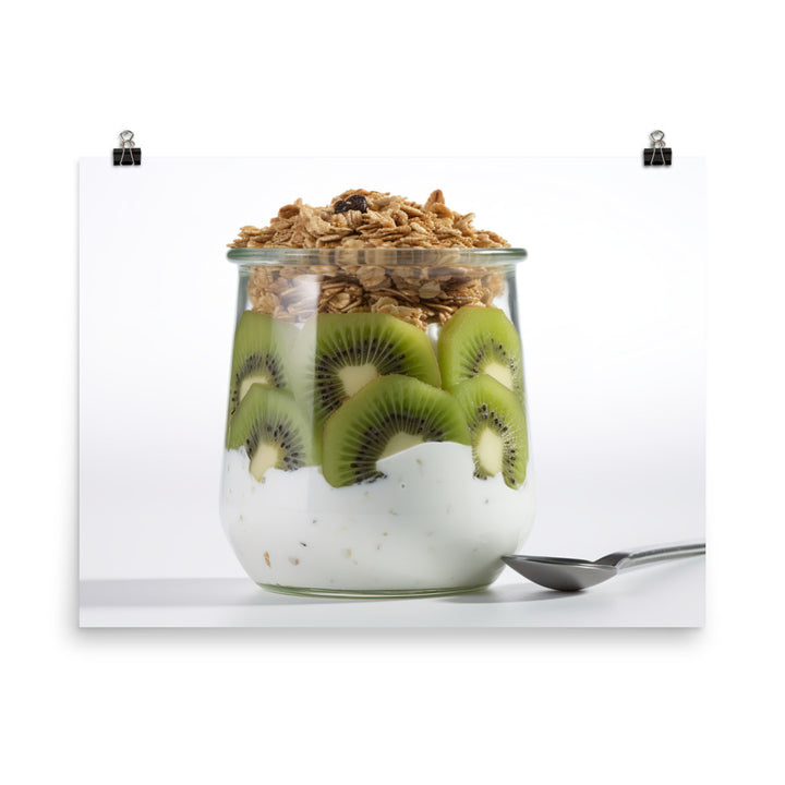 Kiwi Yogurt Parfait photo paper poster - Posterfy.AI