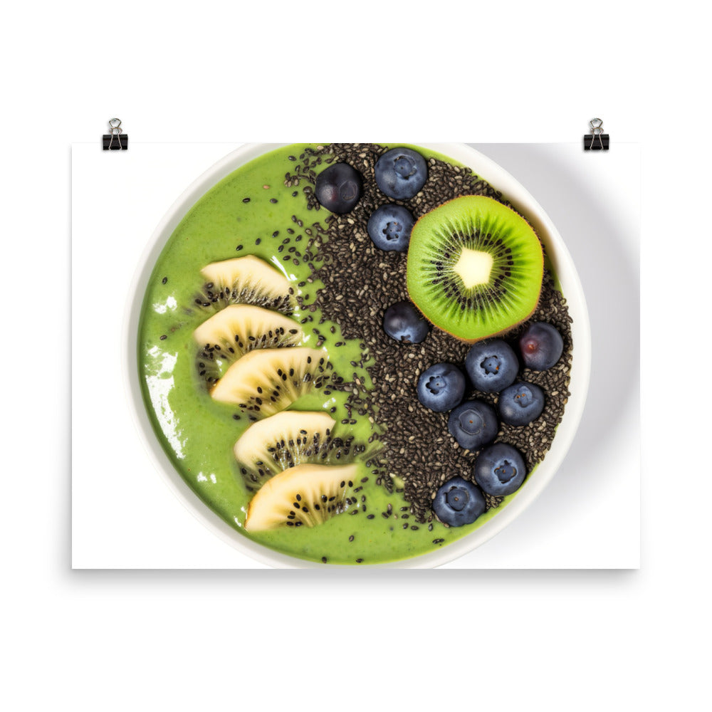 Kiwi Smoothie Bowl photo paper poster - Posterfy.AI