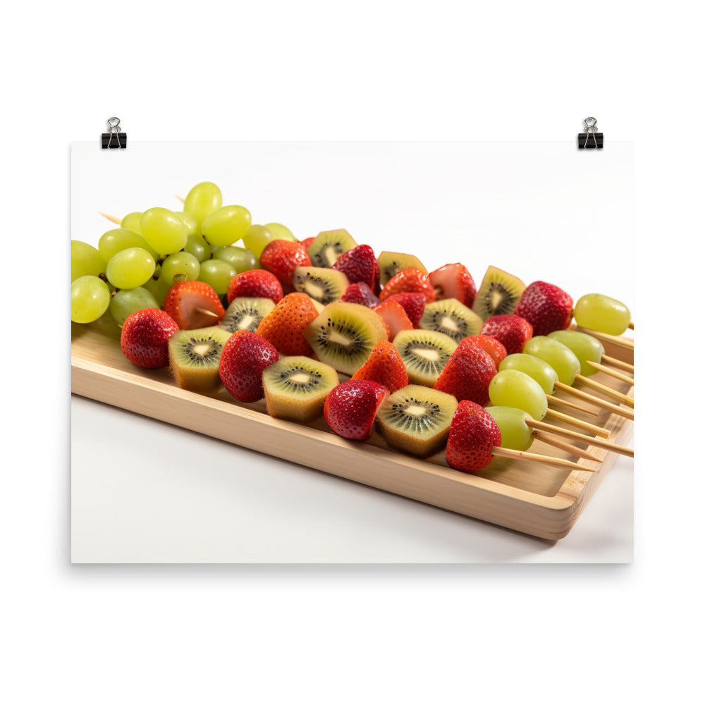 Kiwi Fruit Skewers photo paper poster - Posterfy.AI