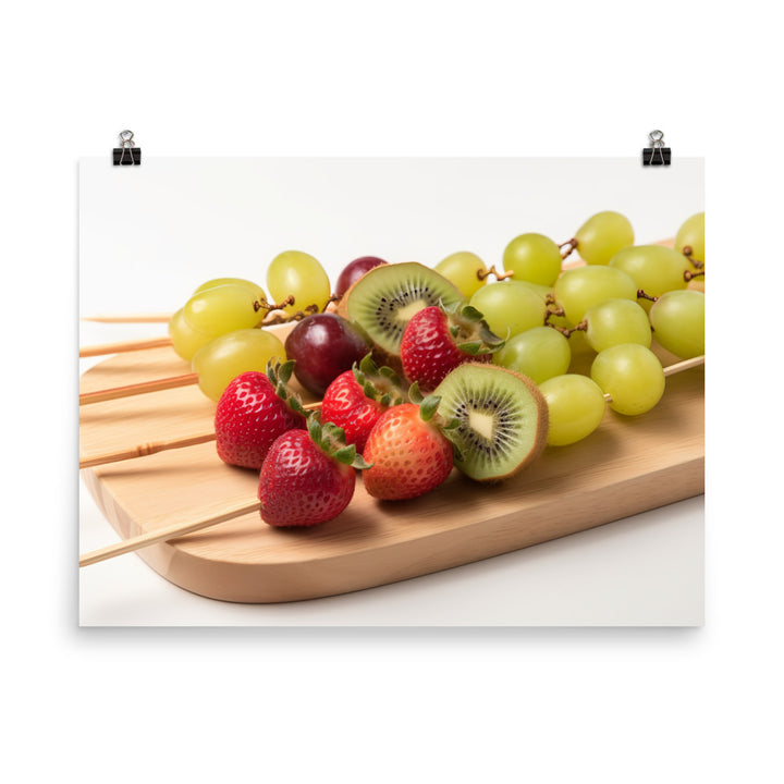 Kiwi Fruit Skewers photo paper poster - Posterfy.AI