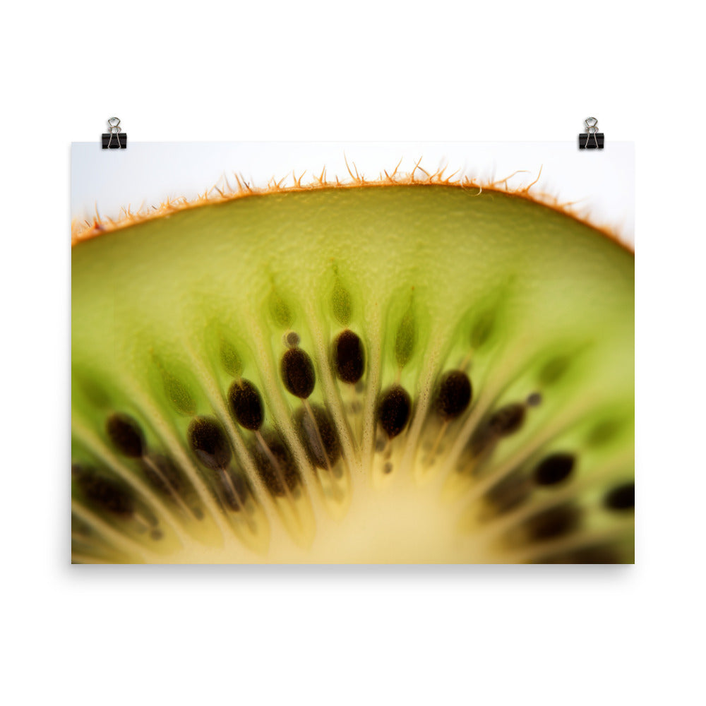 Juicy Green Kiwi Slice photo paper poster - Posterfy.AI