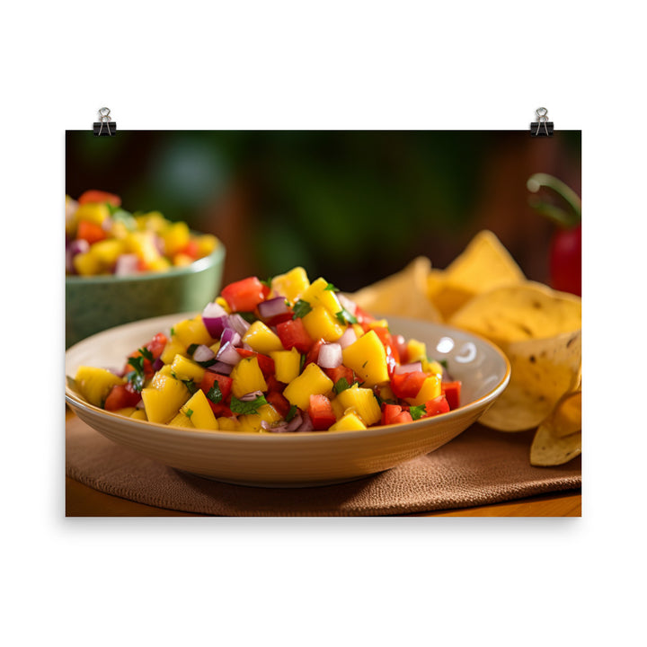 Mango Salsa Party Platter photo paper poster - Posterfy.AI