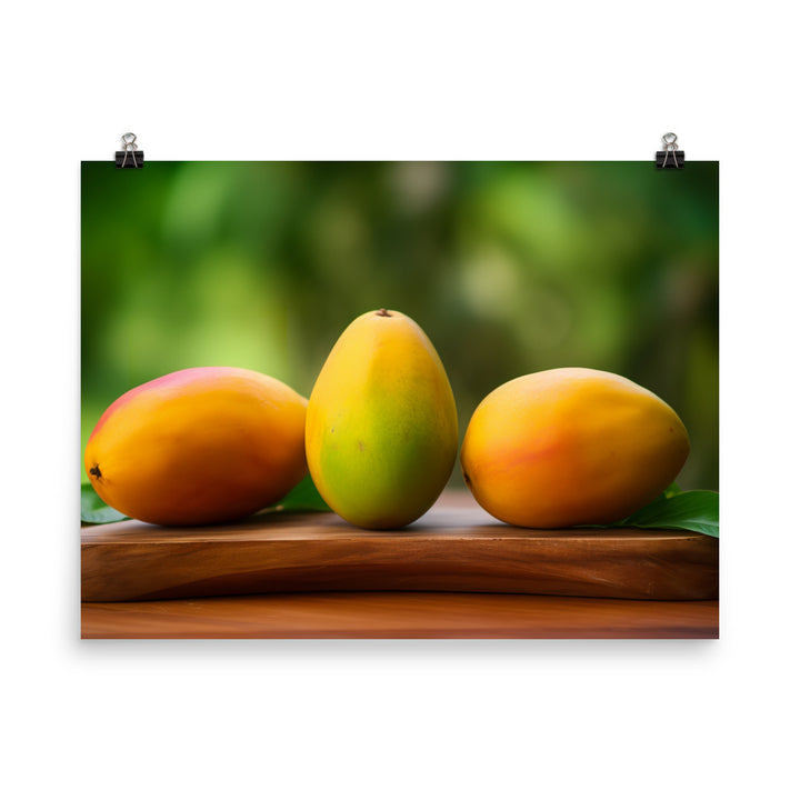 Juicy Mangoes on a Summer Day photo paper poster - Posterfy.AI