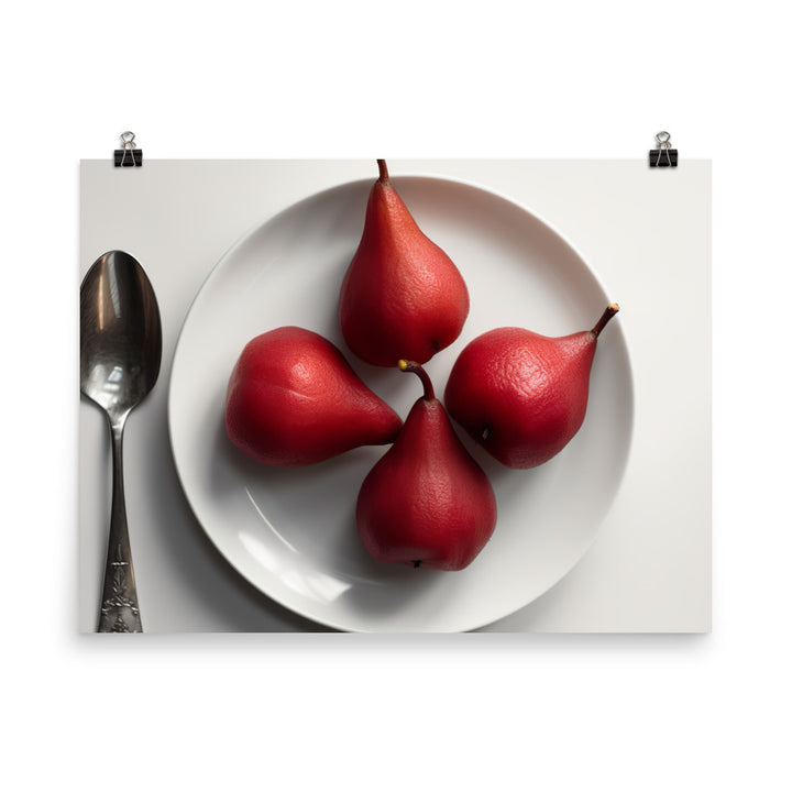 Red Anjou Pears photo paper poster - Posterfy.AI