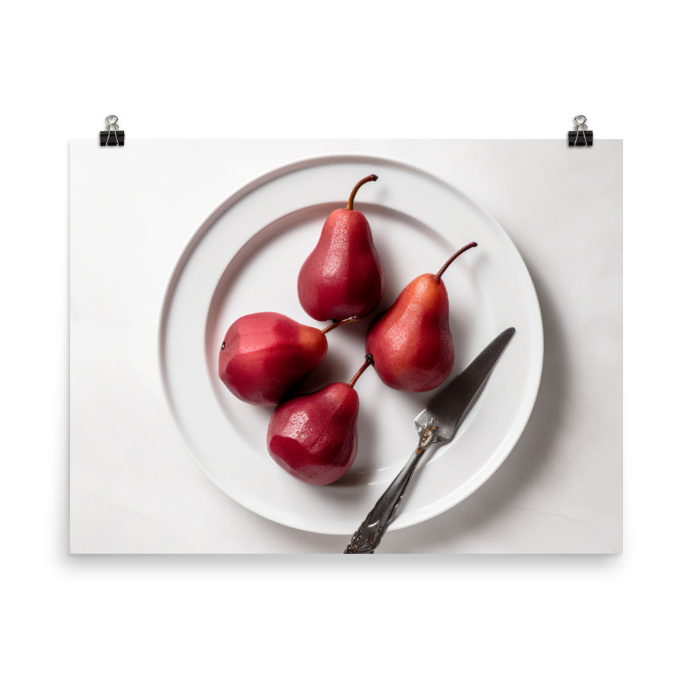 Red Anjou Pears photo paper poster - Posterfy.AI