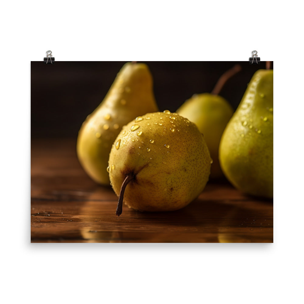 Golden Delicious Pears photo paper poster - Posterfy.AI