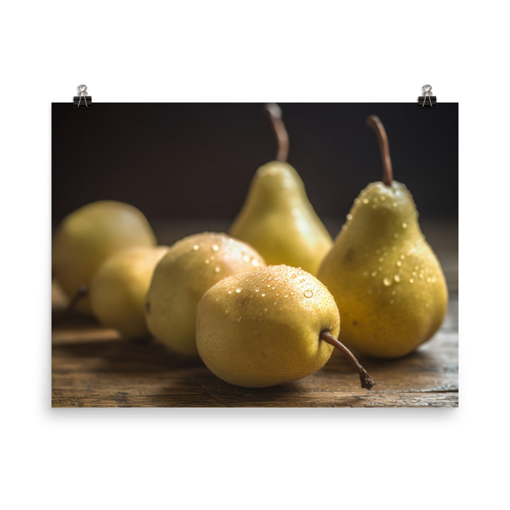 Golden Delicious Pears photo paper poster - Posterfy.AI