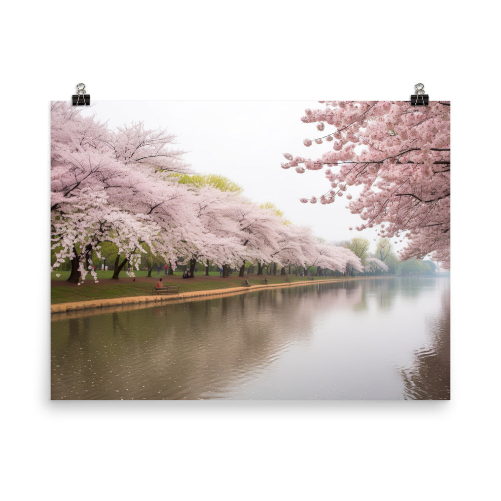 Cherry Blossom Dreams photo paper poster - Posterfy.AI