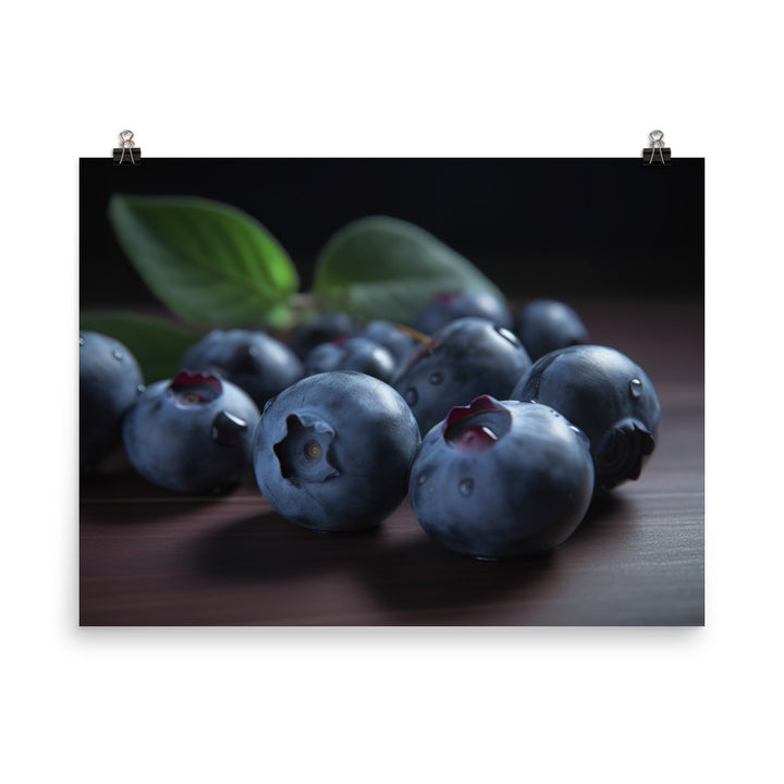 Sweet and Juicy Blueberries photo paper poster - Posterfy.AI