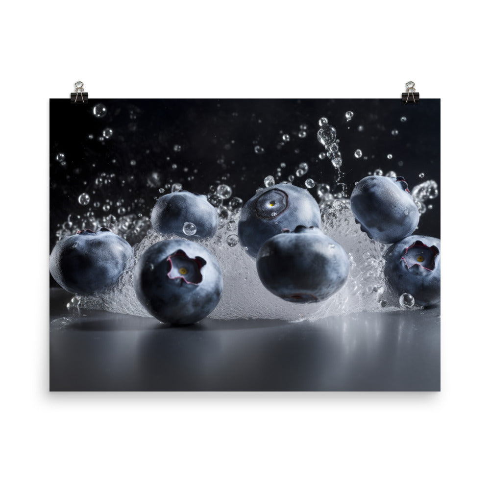 Blueberry Explosion photo paper poster - Posterfy.AI