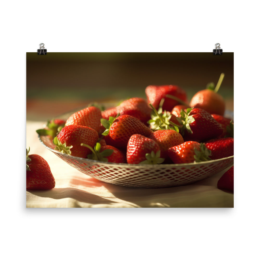 Strawberry photo paper poster - Posterfy.AI