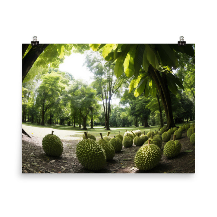 Durian Fruit in Market photo paper poster - Posterfy.AI