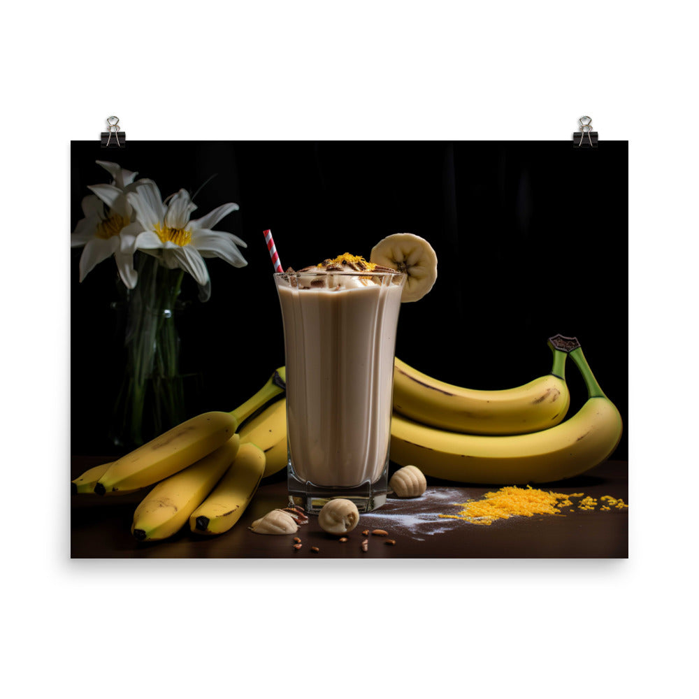 The Perfect Banana Smoothie photo paper poster - Posterfy.AI