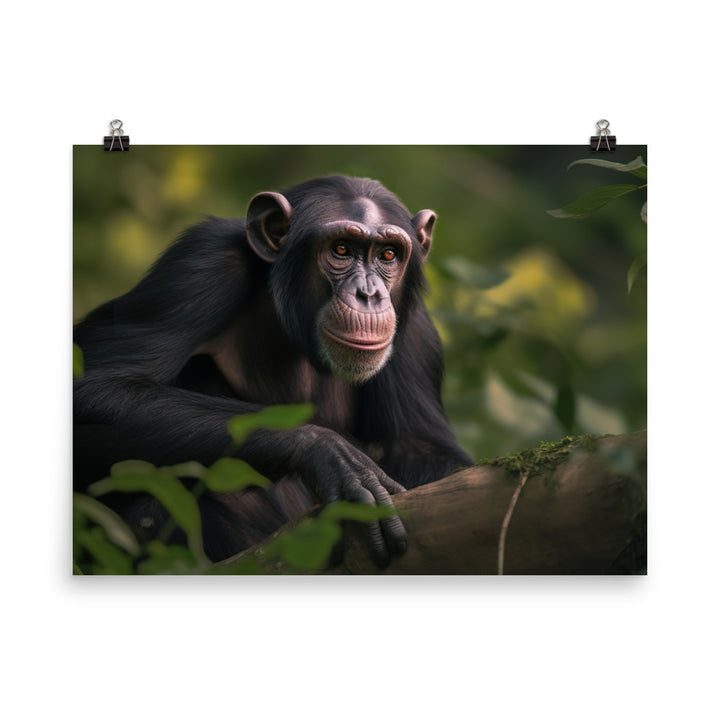 Curious Chimpanzee Exploration photo paper poster - Posterfy.AI