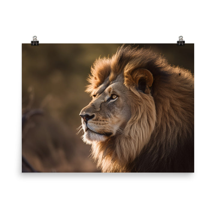 Majestic Lion King photo paper poster - Posterfy.AI