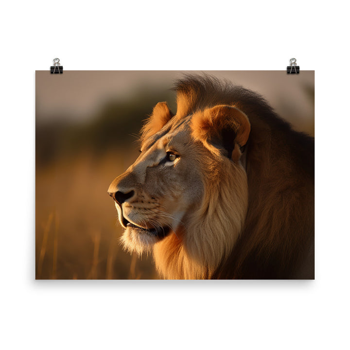 Majestic Lion King photo paper poster - Posterfy.AI