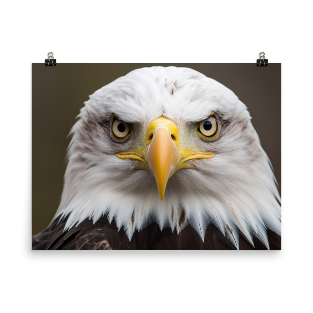 Stunning Close-Up of a Bald Eagles Eye photo paper poster - Posterfy.AI