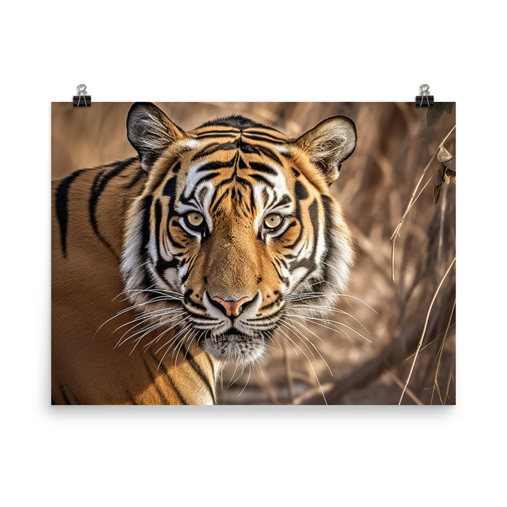 Majestic Bengal Tiger in the Wild photo paper poster - Posterfy.AI