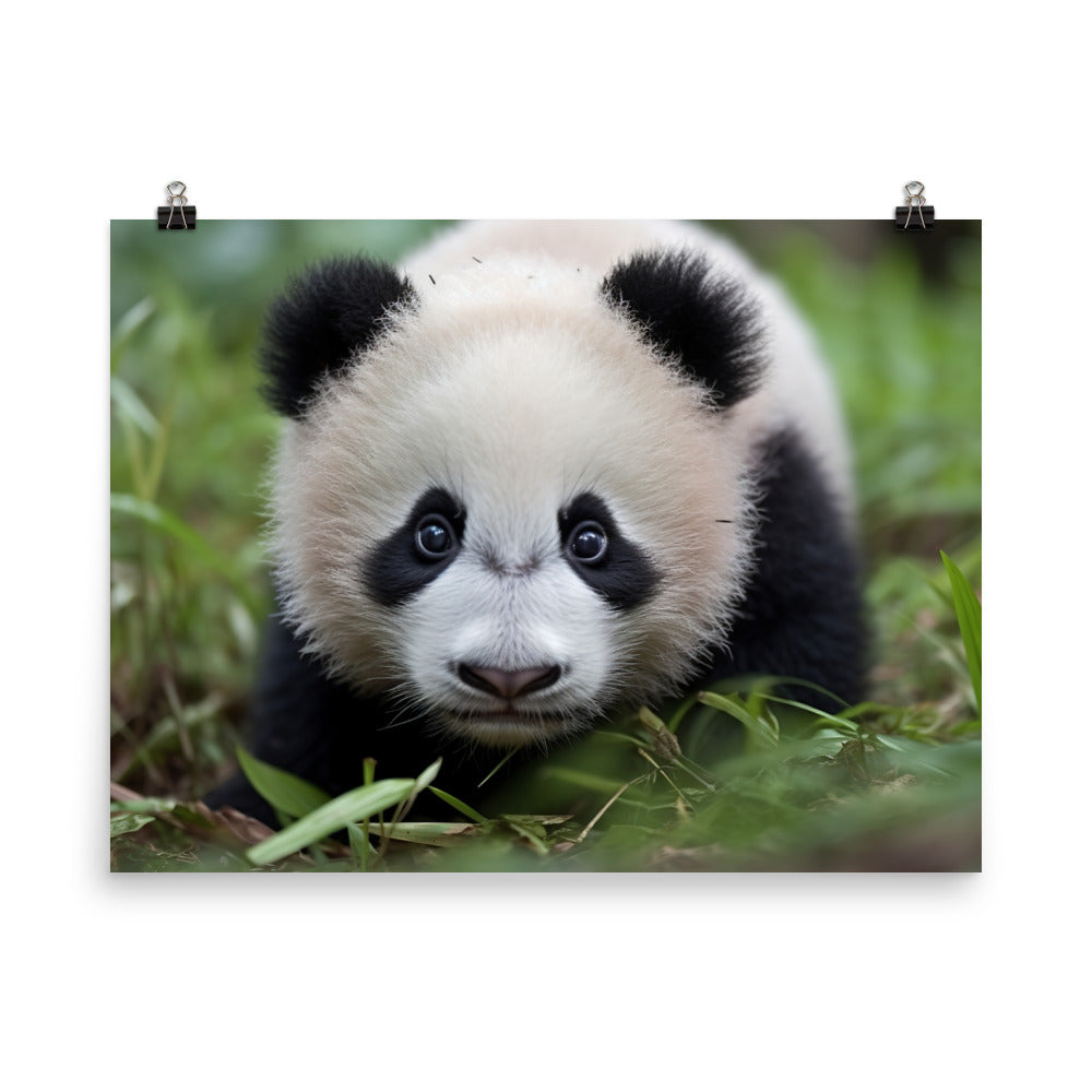 Adorable Panda Cub photo paper poster - Posterfy.AI