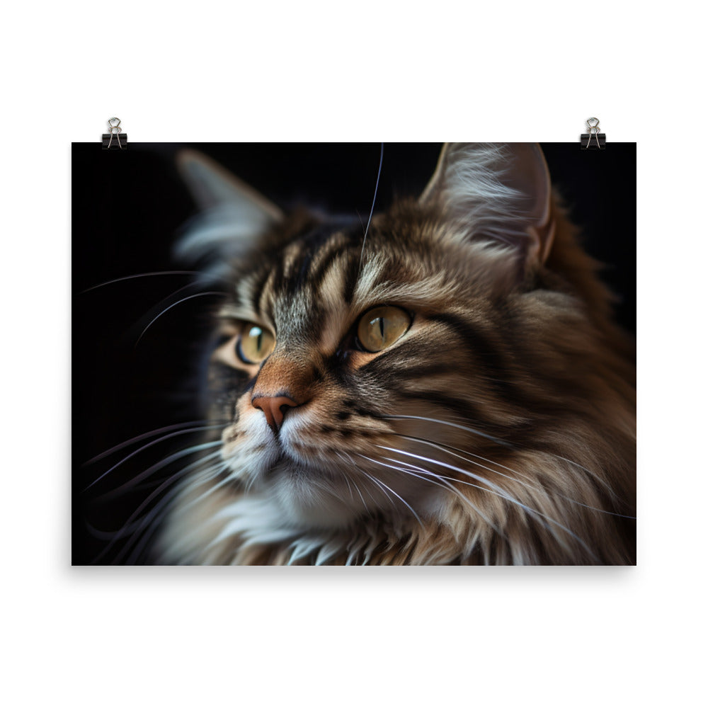 The majestic beauty of a Maine Coon photo paper poster - Posterfy.AI