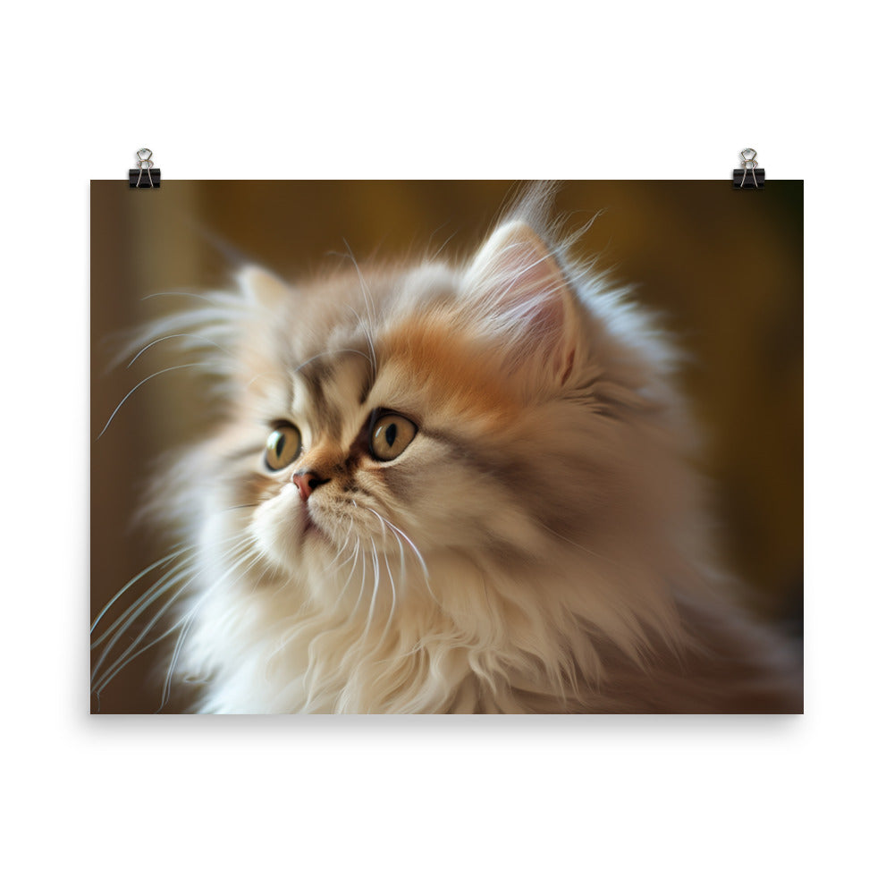 Fluffy Persian Kitten photo paper poster - Posterfy.AI