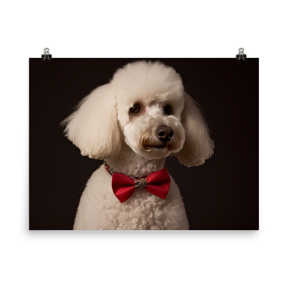 Poodle in a Bowtie photo paper poster - Posterfy.AI