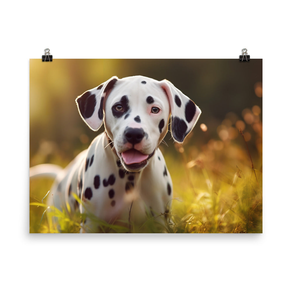 Dalmatian in action photo paper poster - Posterfy.AI