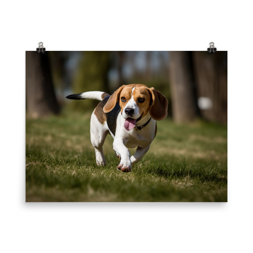 A day in the park with my Beagle photo paper poster - Posterfy.AI