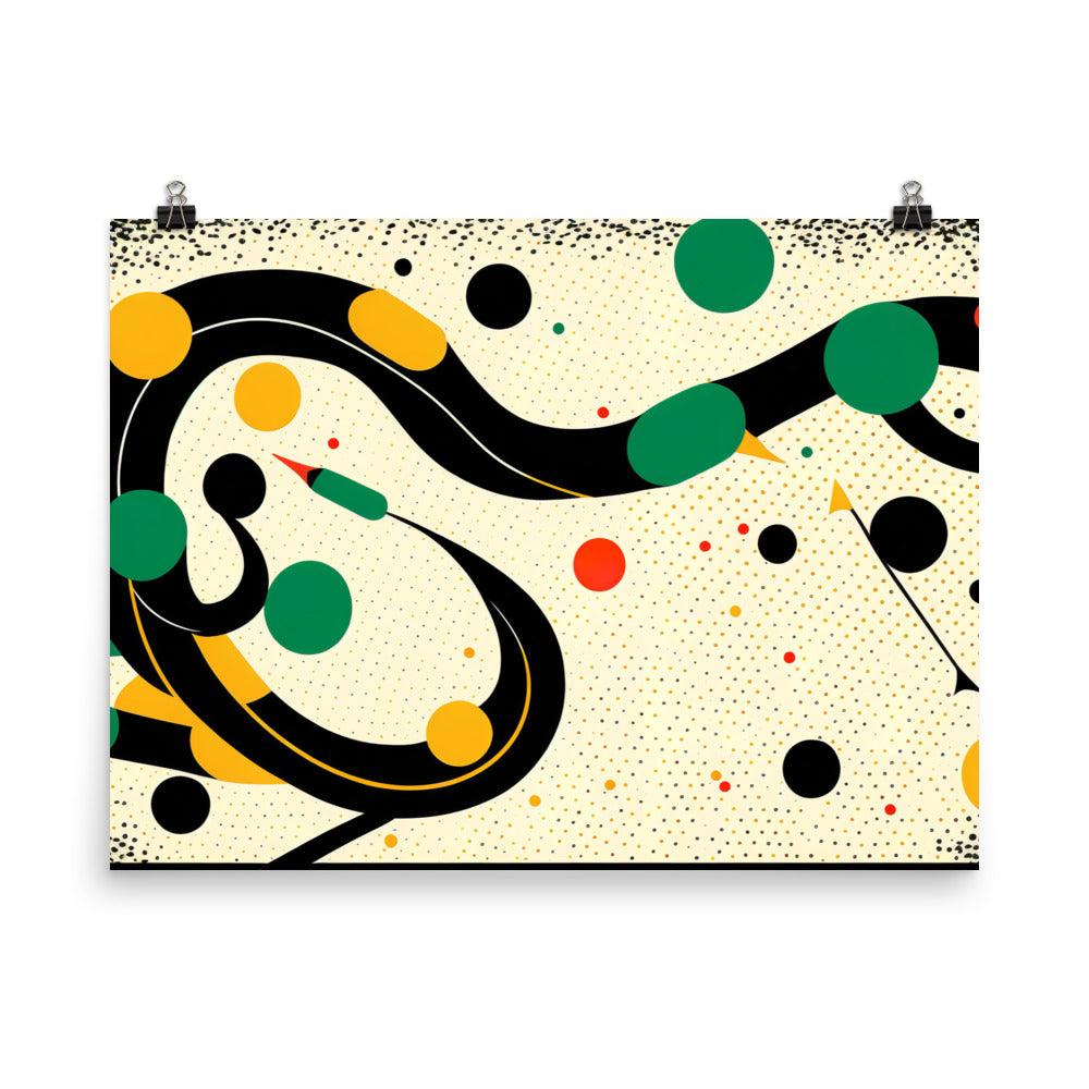 Snake in abstract simple style photo paper poster - Posterfy.AI