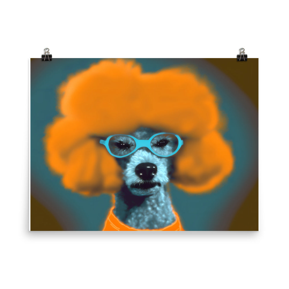 Poodle in colorful abstract style photo paper poster - Posterfy.AI